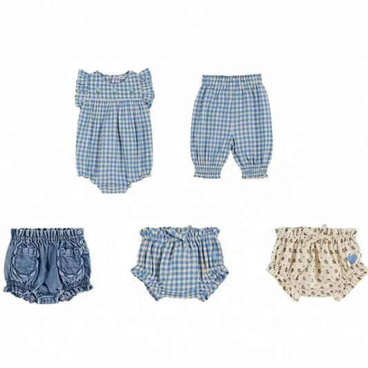 Pre-sale(ship March) 2025 EM Floral Romper Girl Printed Boys Rompers Toddler Girls Clothes Birthday Baby Suit baby onesie