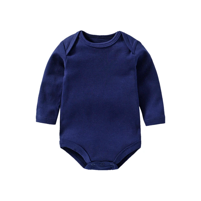 Baby Clothes 100% Cotton Long Sleeve Solid Baby Bodysuit for Boys Girls 0-24 Months Soft Unisex Onesie Romper Newborn Outfit