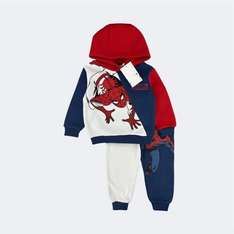Toddler Boy Clothes Seet Long Sleeve Cartoon Hooded and Pants Spring Clothing Suit Tracksuit for Kids Boy Clothing New Arrival