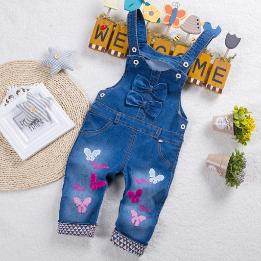 IENENS Kids Baby Girls Clothes Clothing Trousers Jumpsuit Playsuit Toddler Infant Girl Long Pants Denim Jeans Overalls Dungarees