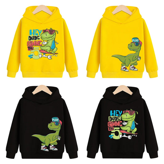 Sweatshirts Hoodies Long-Sleeve Baby Baby-Boys-Girls Kids Children Cartoon Autumn New Spring Tops Clothes Clothing Dinosaur