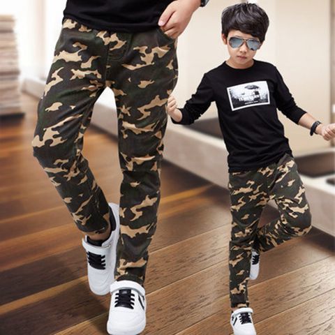 Children Outdoor Camo Trousers Kids Pants Boys Casual Pants Kids Clothing Cotton Boys Long Trousers Children Sport Pants Spring