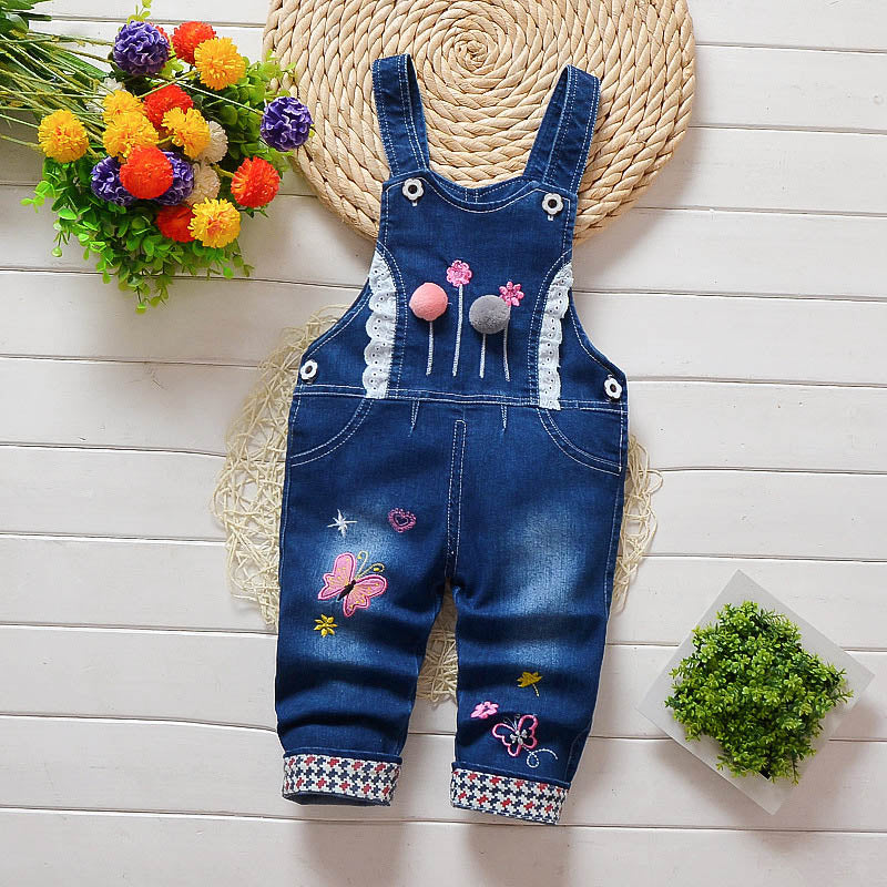 IENENS Kids Baby Girls Clothes Clothing Trousers Jumpsuit Playsuit Toddler Infant Girl Long Pants Denim Jeans Overalls Dungarees