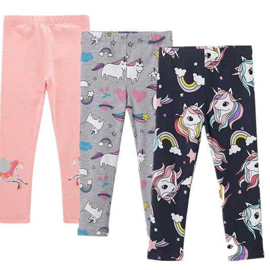 3-8 Years Children Unicorn Leggings Kids Autumn Winter Clothing Girls Cute Printing Cotton Trousers Tight Girls Pants