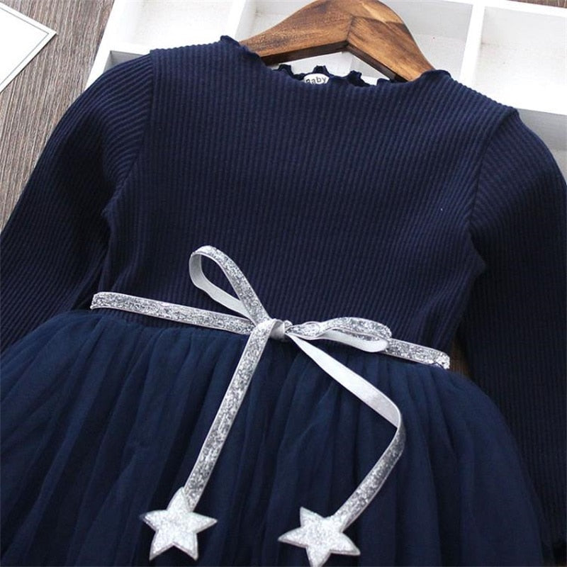 Baby Girls Autumn Winter Dress Long Sleeves Tutu Dresses Birthday Princess Vestidos Costume Baby Kids Daily Clothes Infantil 24M