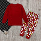 Two-piece Suit Pajamas For Toddler Kids Baby Christmas Snowman Print Sleepwear T-shirt Pants Outfits Clothes Comfort Pajamas Set