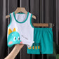 2PCS Children Sets Kids Clothes Vest Suit  Summer Children Clothing baby Cotton T-Shirts Shorts Tank Top  Boys Girls Sleeveless