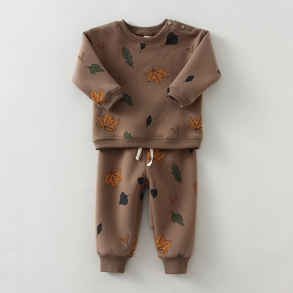 Toddler Baby Clothes Set Spring Autumn Fleece Suits Baby Sweater Tops + Pants 2pcs Toddler Kids Clothes