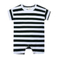Summer Short Sleeved Baby Rompers 0-2Y Striped Onesies for Newborn Baby Boy Infant Girl Moon Printed Jumpsuit Baby Clothing