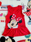 New Fashion Baby Girls Dress Summer Dress Cartoon Cotton Red Minnie Dress Princess Dress Children's Girl Clothing 1-6Years