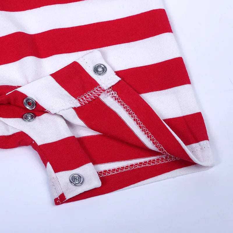 Summer Short Sleeved Baby Rompers 0-2Y Striped Onesies for Newborn Baby Boy Infant Girl Moon Printed Jumpsuit Baby Clothing