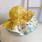 Cute Summer Baby Girl Bucket Hat Print Outdoor Bowknot Kids Girl Sun Hat Children Intant Toddler Panama Beach Cap