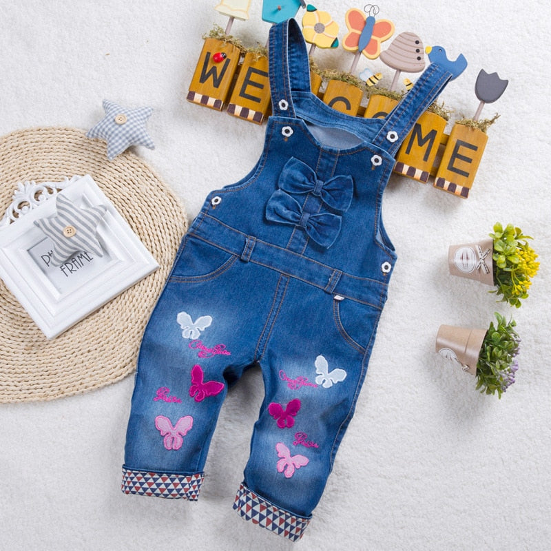 IENENS Kids Baby Girls Clothes Clothing Trousers Jumpsuit Playsuit Toddler Infant Girl Long Pants Denim Jeans Overalls Dungarees