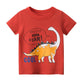 Yocute Children&#39;s T-shirt Summer 2022 New Kids Clothing Cotton Boys Clothes Casual Style Cartoon Dragon Boy Oversized T-shirt