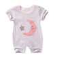 Baby Short-sleeved Jumpsuit Baby Summer Pajamas Cloud Five-star Infant Newborn Summer Clothes