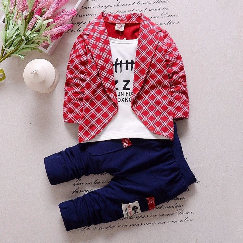 Spring Kids Fashion Clothes Baby Boy Girl Cotton Jacket Pants 2pcs/sets Autumn Children Infant Casual Clothing Toddler Tracksuit