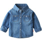 Children&#39;s Denim Shirt Long-sleeved Spring and Autumn Baby Boys Shirt Fashion Kids Shirts Clothing BC911
