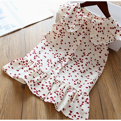 2021 2-7Y Kids Girls Dress Summer Girls Sleeveless Chiffon Polka Dot Dress Princess Dress For Girl Children Clothing