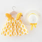 Summer Baby Clothes Baby Rompers New Summer Clothes Fashion Cute Cherry Prints Kids Clothing Rompers Dress With Hat
