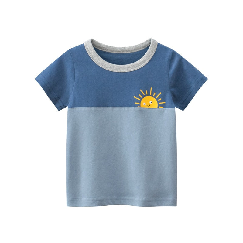 Yocute Children&#39;s T-shirt Summer 2022 New Kids Clothing Cotton Boys Clothes Casual Style Cartoon Dragon Boy Oversized T-shirt
