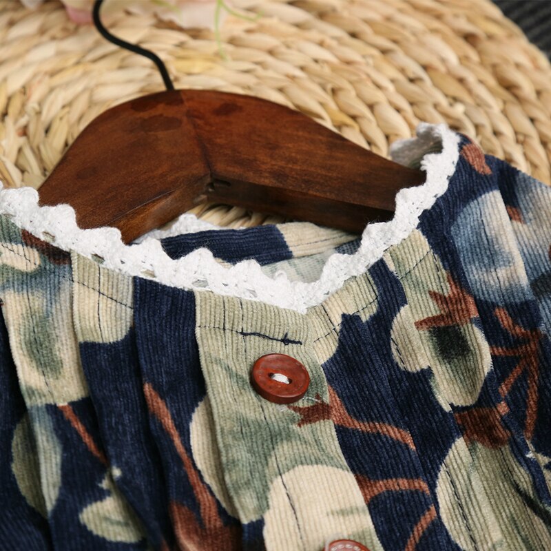 Humor Bear Girls&#39; Dresses 2022 Autumn New Style Children Baby Kids Clothing Loose Ruffle Splicing Girl Fashionable Dress