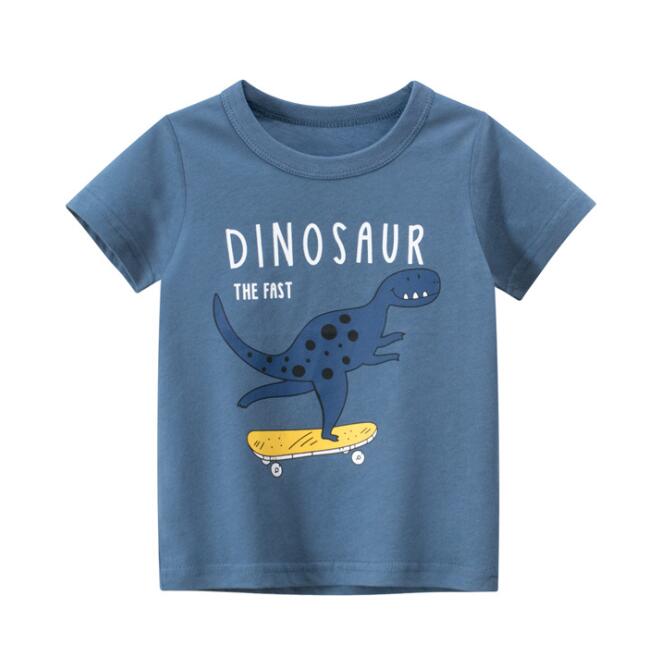 Yocute Children&#39;s T-shirt Summer 2022 New Kids Clothing Cotton Boys Clothes Casual Style Cartoon Dragon Boy Oversized T-shirt