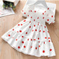 2021 2-7Y Kids Girls Dress Summer Girls Sleeveless Chiffon Polka Dot Dress Princess Dress For Girl Children Clothing