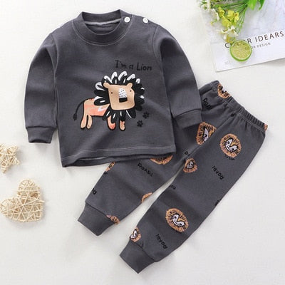 2019 Autumn New Baby Clothing Set Cartoon Cotton Baby Boys Clothing Girls Suit Set 0-3 Year Baby Clothes