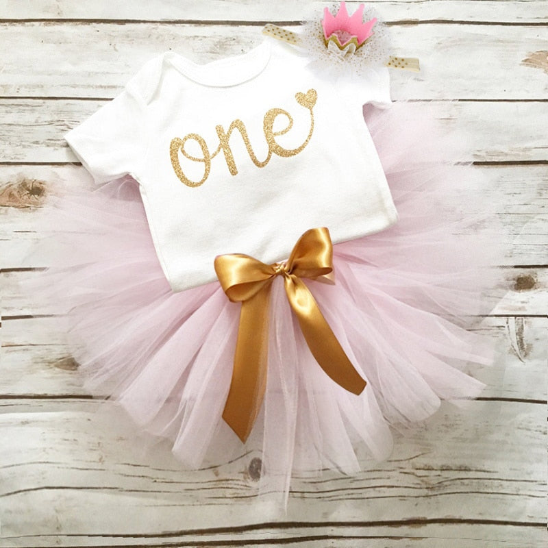 1 Year Baby Girl Clothes Unicorn Party tutu Girls Dress Newborn Baby Girls 1st Birthday Outfits Toddler Girls Boutique Clothing