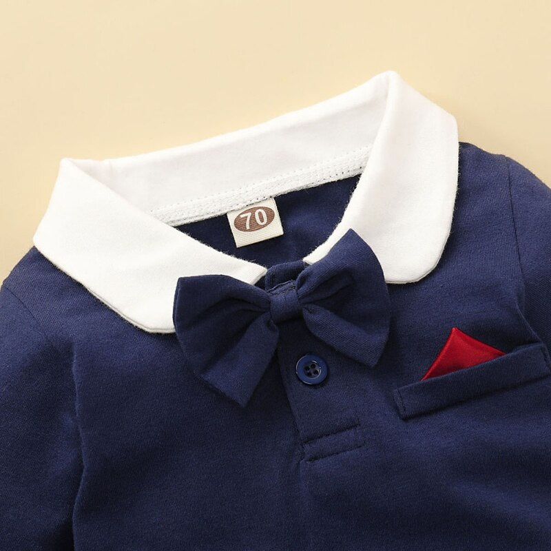 Fashion Newborn Toddler Infant Baby Boys Romper Long Sleeve Jumpsuit Playsuit Little Boy Outfits Black Clothes