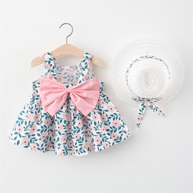 Summer Baby Clothes Baby Rompers New Summer Clothes Fashion Cute Cherry Prints Kids Clothing Rompers Dress With Hat