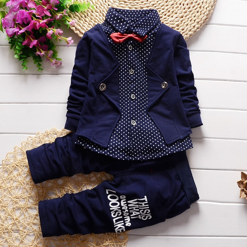 Spring Kids Fashion Clothes Baby Boy Girl Cotton Jacket Pants 2pcs/sets Autumn Children Infant Casual Clothing Toddler Tracksuit