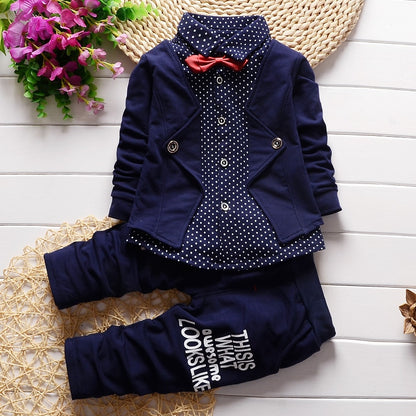 Spring Kids Fashion Clothes Baby Boy Girl Cotton Jacket Pants 2pcs/sets Autumn Children Infant Casual Clothing Toddler Tracksuit