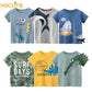 Yocute Children&#39;s T-shirt Summer 2022 New Kids Clothing Cotton Boys Clothes Casual Style Cartoon Dragon Boy Oversized T-shirt