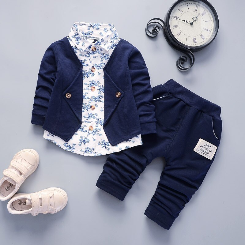 Spring Kids Fashion Clothes Baby Boy Girl Cotton Jacket Pants 2pcs/sets Autumn Children Infant Casual Clothing Toddler Tracksuit