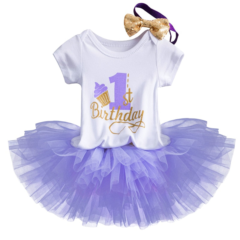 Unicorn Party Dresses For 1 Year Baby Girl Birthday Outfits Clothes Tutu Cake Smash Dresses Infant Christening Gowns 12 Months