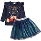 VIKITA Children Clothing Autumn Toddler Girls Clothes T-shirt+ Layered Skirt 2pc Outfit Suit Kids Clothes Girls Clothing Sets