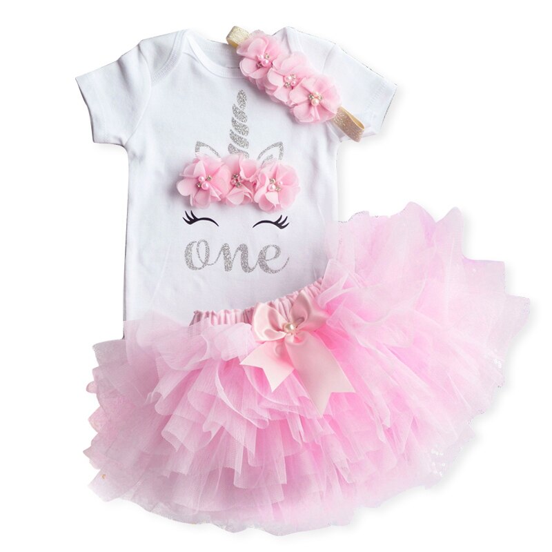 Unicorn Party Dresses For 1 Year Baby Girl Birthday Outfits Clothes Tutu Cake Smash Dresses Infant Christening Gowns 12 Months