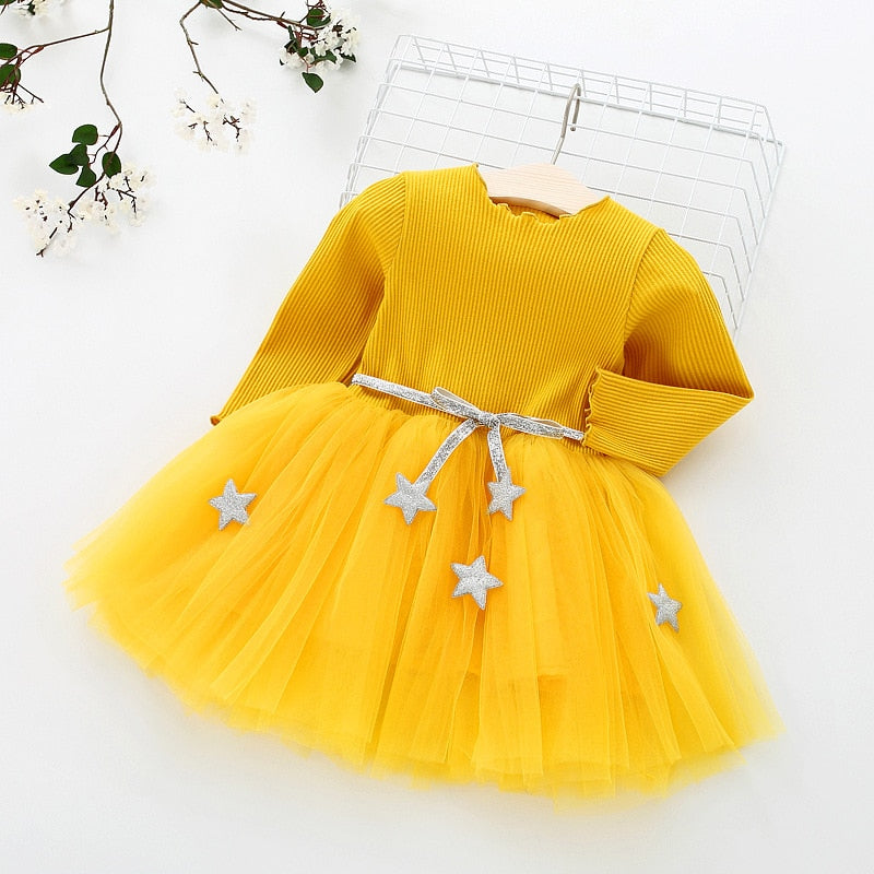 Baby Girls Autumn Winter Dress Long Sleeves Tutu Dresses Birthday Princess Vestidos Costume Baby Kids Daily Clothes Infantil 24M