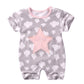 Baby Short-sleeved Jumpsuit Baby Summer Pajamas Cloud Five-star Infant Newborn Summer Clothes