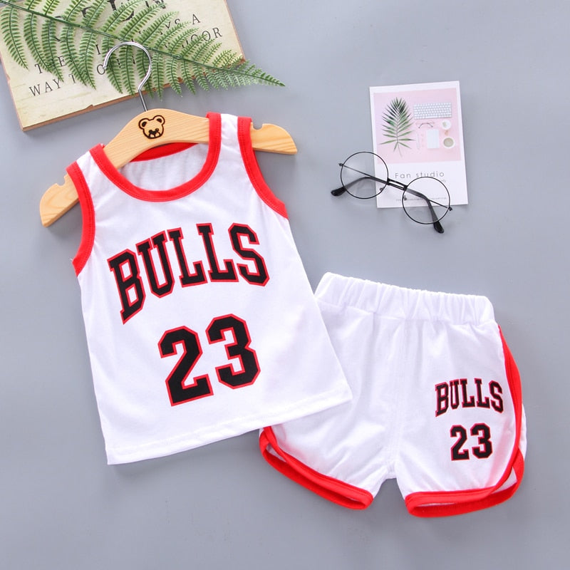IENENS Boy Girl Football Kit Clothing Sets Vest + Shorts Boy Suit Toddler Sleeveless Tracksuit Kids Baby Basketball Clothes
