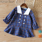 Humor Bear Girls&#39; Dresses 2022 Autumn New Style Children Baby Kids Clothing Loose Ruffle Splicing Girl Fashionable Dress