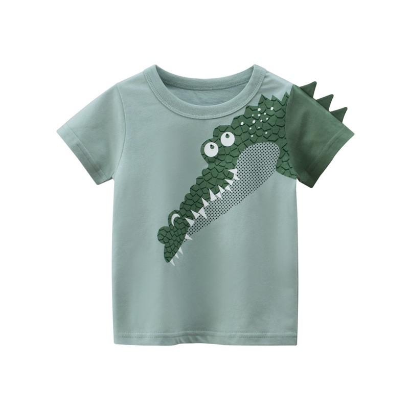 Yocute Children&#39;s T-shirt Summer 2022 New Kids Clothing Cotton Boys Clothes Casual Style Cartoon Dragon Boy Oversized T-shirt