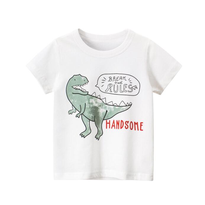Yocute Children&#39;s T-shirt Summer 2022 New Kids Clothing Cotton Boys Clothes Casual Style Cartoon Dragon Boy Oversized T-shirt