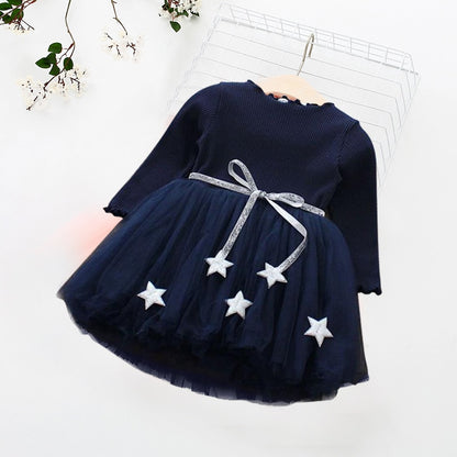Baby Girls Autumn Winter Dress Long Sleeves Tutu Dresses Birthday Princess Vestidos Costume Baby Kids Daily Clothes Infantil 24M