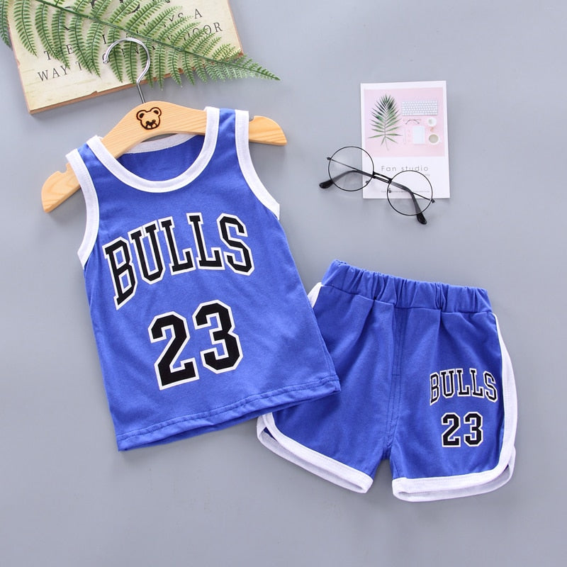 IENENS Boy Girl Football Kit Clothing Sets Vest + Shorts Boy Suit Toddler Sleeveless Tracksuit Kids Baby Basketball Clothes