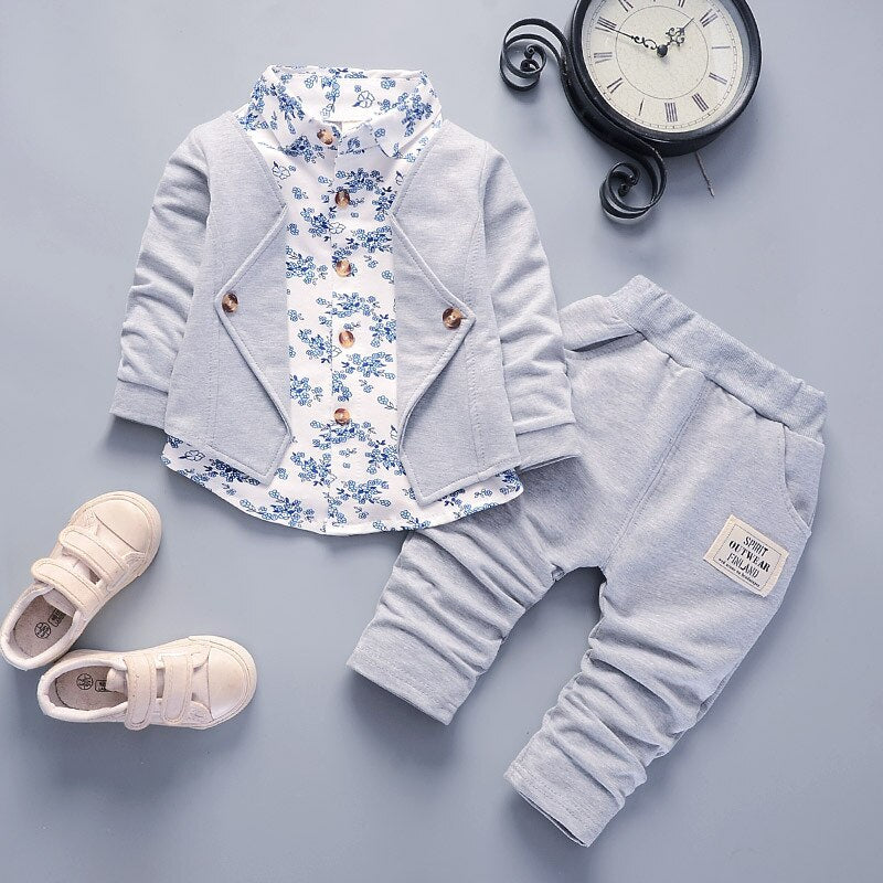 Spring Kids Fashion Clothes Baby Boy Girl Cotton Jacket Pants 2pcs/sets Autumn Children Infant Casual Clothing Toddler Tracksuit