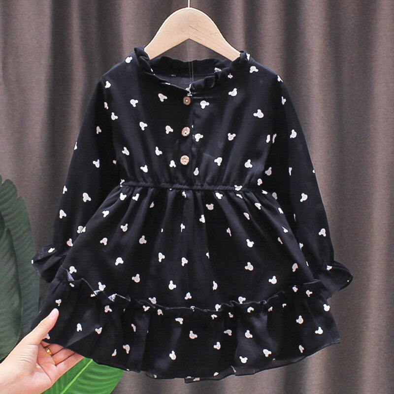 2021 2-7Y Kids Girls Dress Summer Girls Sleeveless Chiffon Polka Dot Dress Princess Dress For Girl Children Clothing