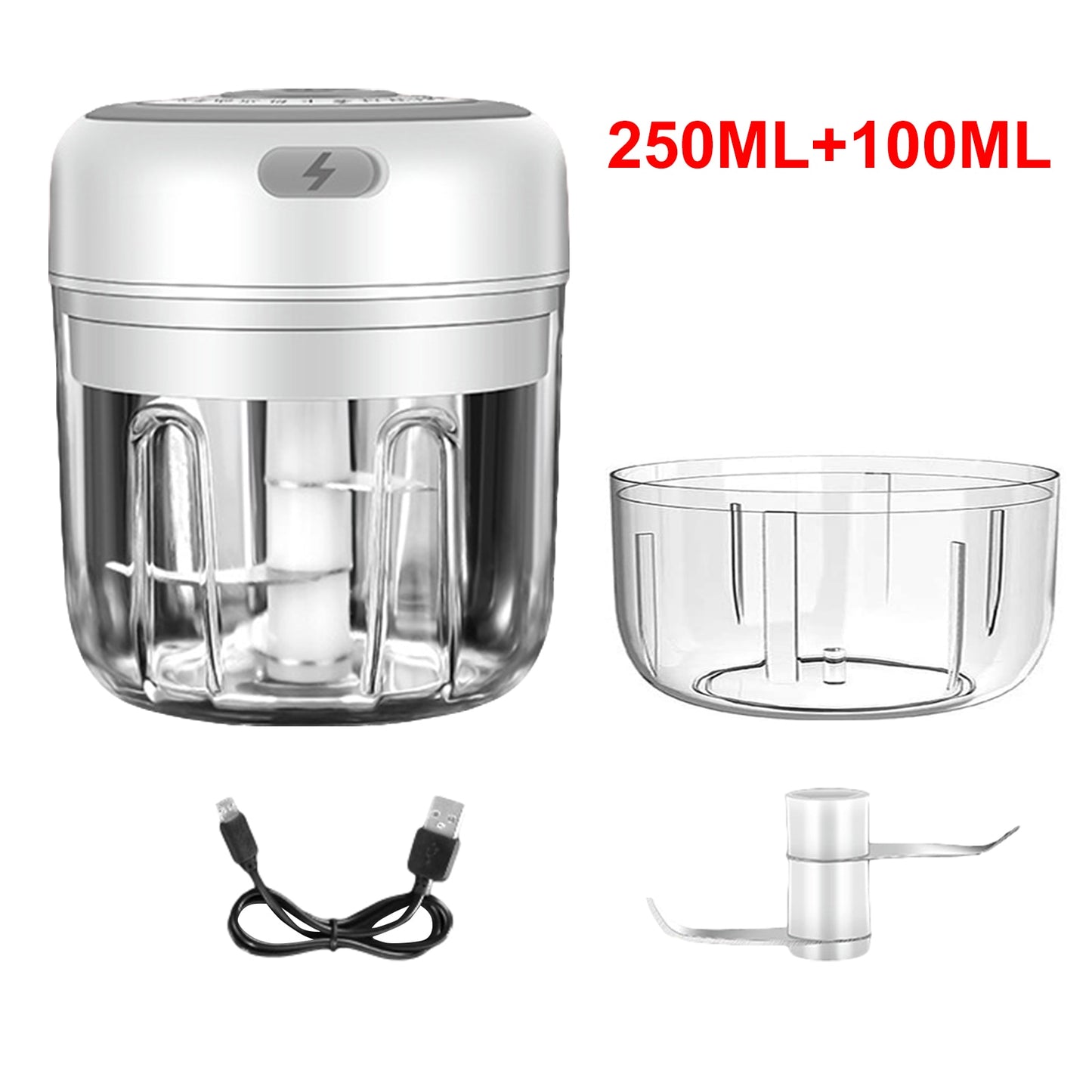 Electric Food Crusher Mini Garlic Press Garlic Crusher Vegetable Chopper For Kitchen Crushed Garlic Crushed Ginger Crushed Chili