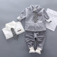 New Spring Baby Boys Fashion Clothing Children Gentleman Tie Shirt Pants 2Pcs/Sets Kids Formal Clothess Infant Cotton Tracksuit